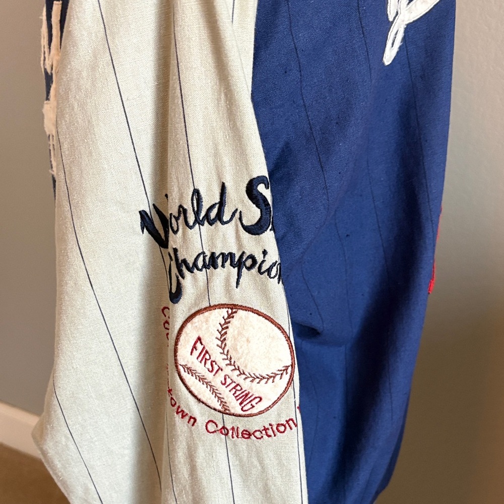 Champion Navy and Cream World Series Jacket - Picture 2 of 6